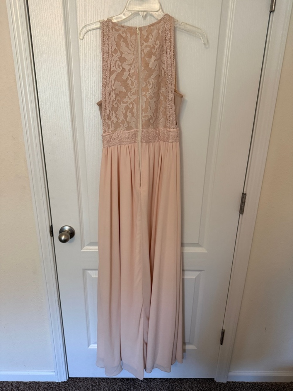 Lulu's Blush Pink Lace Bodice Maxi Dress - Picture 2 of 4